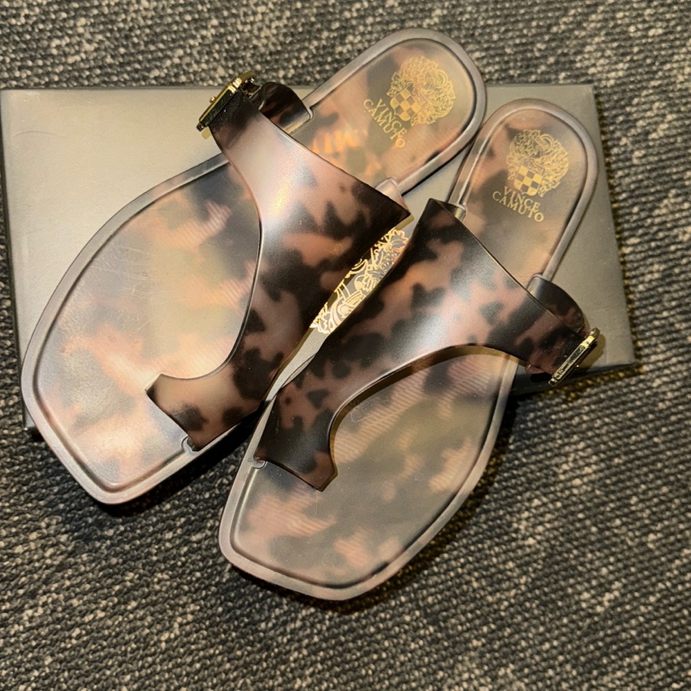Vince Camuto Brand New Tortoise PVC JELLY’s sz 10